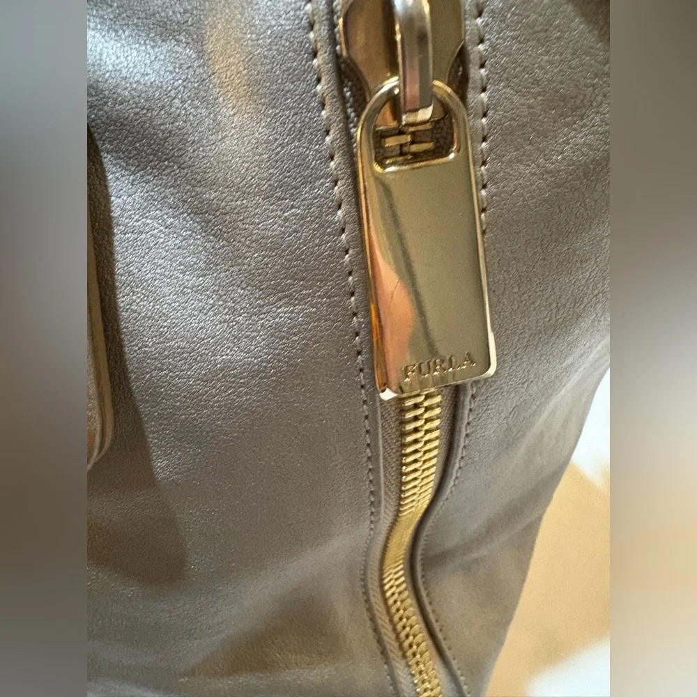 Furla Gray Leather Satchel‎